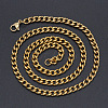 Men's 201 Stainless Steel Cuban Link Chain Necklaces NJEW-T012-04B-56-G-2