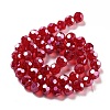 Electroplate Transparent Glass Beads Strands EGLA-A035-T10mm-A01-2