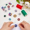 16Pcs 8 Styles Alloy Rhinestone Snap Buttons BUTT-FH0001-034-3
