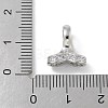 Rack Plating Brass Micro Pave Clear Cubic Zirconia Charms KK-G515-48P-3