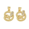 Brass Micro Pave Cubic Zirconia Pendants KK-L243-29G-01-1