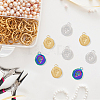 24Pcs 3 Colors 201 Stainless Steel Pendants Ion Plating(IP) STAS-DC0013-50-7