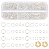 6 Styles Iron & 2Pcs Brass Open Jump Rings IFIN-ME0001-14S-1