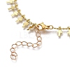 Brass Curb Chains Anklets AJEW-AN00301-3