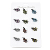 12Pcs 6 Colors Snake Enamel Pins JEWB-A033-18EB-1