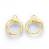 Brass Huggie Hoop Earring Findings KK-R071-08G-1