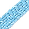 Electroplate Glass Beads Strands EGLA-A044-P2mm-B08-1