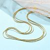 304 Stainless Steel Cardano Chain Multi-strand Necklaces for Women NJEW-C084-02G-2