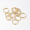 Eco-Friendly PVD Vacuum Plating & Long-Lasting Plated Brass Open Jump Rings KK-E663-8mm-G-1