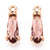 Faceted Glass Pendants GLAA-T010-004G-1