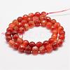 Faceted Natural Striped Agate/Banded Agate Beads Strands G-F447-6mm-H03-2