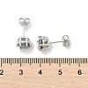 925 Sterling Silver Moissanite Rhinestone Stud Earrings EJEW-U042-05P-04-3