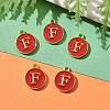 Golden Plated Alloy Enamel Charms ENAM-S118-03F-5