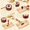 Brass Wax Seal Stamps with Rosewood Handle AJEW-WH0412-0206-3