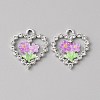 Platinum Alloy Rhinestone Pendants FIND-TAC0008-69P-06-1