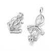 925 Sterling Silver Cage Pendants STER-L055-046P-2