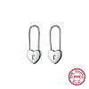 Anti-Tarnish Rhodium Plated 925 Sterling Silver Hoop Earrings IE1213-1-1