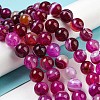 Natural Striped Agate/Banded Agate Bead Strands G-K166-13-10mm-03-1