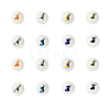 80Pcs 8 Colors Christmas Opaque Glass Beads EGLA-YW0001-05-2