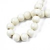 Painted Natural Wood Beads Strands WOOD-S053-54N-4