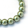 Baking Paint Pearlized Glass Pearl Round Bead Strands HY-Q003-4mm-49-2