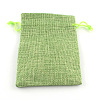 Polyester Imitation Burlap Packing Pouches Drawstring Bags LS-ABAG-R005-9x7-02-1