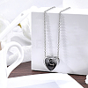1Pc 304 Stainless Steel Heart Pendant Urn Ashes Necklaces NJEW-CN0001-19EBP-3