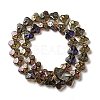 Transparent Electroplate Glass Beads Strands EGLA-F158-HR05-2