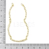 Brass Textured Bar Link Chain Bracelet Making KK-U020-04G-3