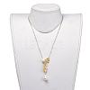 Natural Baroque Pearl Keshi Pearl Pendant Necklaces & Dangle Earring Jewelry Sets SJEW-JS01074-7