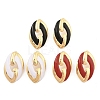 PVD Vacuum Plating Golden 304 Stainless Steel Stud Earrings for Women EJEW-Z068-09G-1