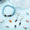 SUNNYCLUE 32Pcs 8 Colors Rack Plating Alloy Enamel Beads FIND-SC0003-88-4