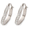 304 Stainless Steel Heart Hoop Earrings EJEW-S242-01P-A-2