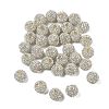 Sparkle Glass Rhinestone Round Beads OACR-S048-01C-2