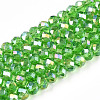 Electroplate Glass Beads Strands EGLA-A044-T3mm-B11-1