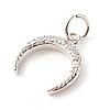 Brass Micro Pave Clear Cubic Zirconia Pendants ZIRC-P094-24P-RS-2