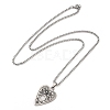 Heart Pendant Necklaces NJEW-A023-03P-2