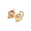 Brass Micro Pave Cubic Zirconia Charms KK-P192-08-G08-2
