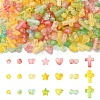 350Pcs 7 Styles Frosted Transparent Acrylic Beads OACR-YW0004-64-2