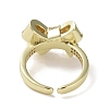 Brass Micro Pave Cubic Zirconia Open Cuff Ring RJEW-K256-58B-G-3