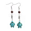 Synthetic Turquoise Dangle Earrings EJEW-JE02976-2