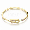 Brass Micro Pave Clear Cubic Zirconia Bangles BJEW-S142-013-NF-2