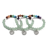 Natural Green Aventurine Round Beaded Chakra Stretch Bracelets BJEW-K251-01B-1