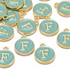 Golden Plated Alloy Enamel Charms X-ENAM-S118-05F-4