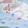 80Pcs 10 Colors Transparent Spray Paint Glass Beads GLAA-SC0003-33-4