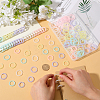 150Pcs 5 Colors PP Plastic Loose Leaf Book Binder Hinged Rings KY-GF0001-49-3