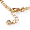 Golden Plated Brass Enamel Chain Bracelets BJEW-JB05881-03-3