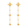 304 Stainless Steel Rhinestone Tassel Stud Earrings for Women PH6693-1-3