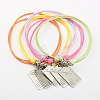 Adjustable Korean Waxed Polyester Cords Anklets for Women AJEW-AN00007-1
