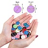 72Pcs 9 Colors Alloy Enamel Pendants ENAM-SZ0001-79A-05-2